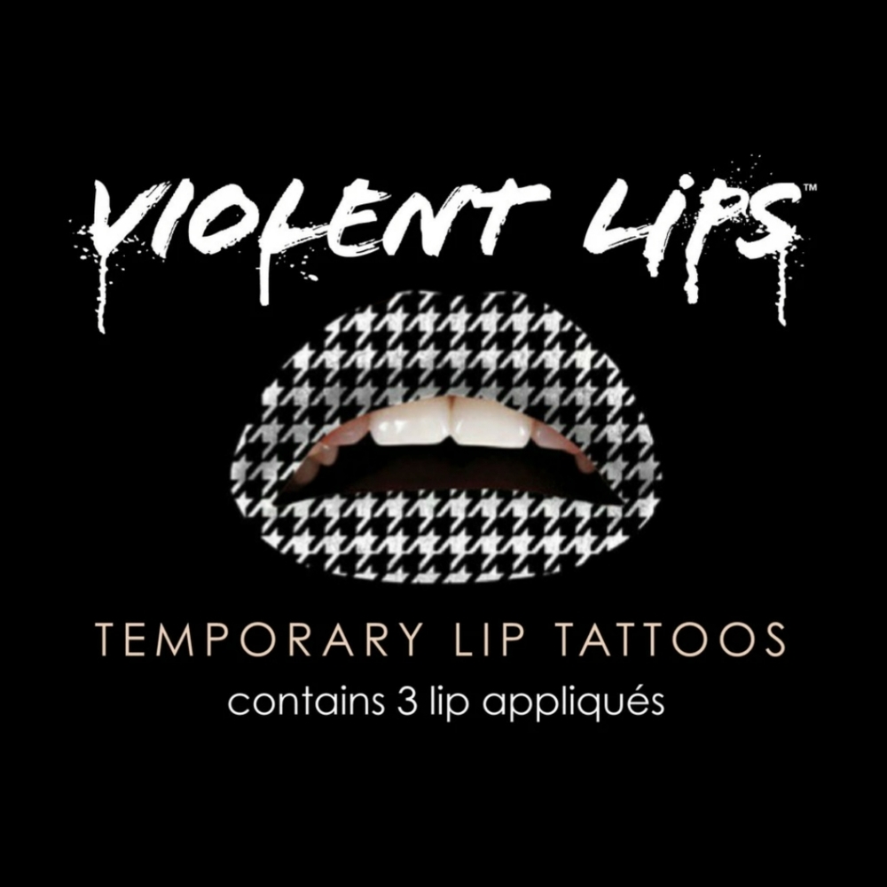 💋VIOLENT LIP'S DESIGNER LIP DECALS! HOUNDSTOOTH!!!
